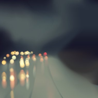 bokeh yağmur yol şekil