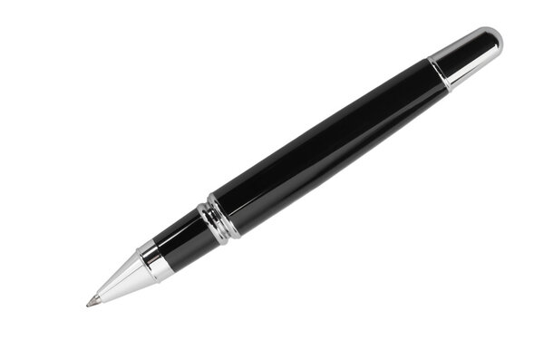 Writing black pen isolated on a white background