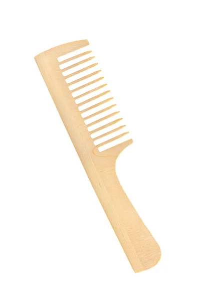 Wooden comb isolated on a white background — Stock Photo, Image
