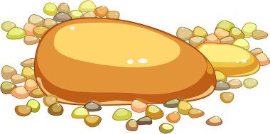 Scattering of sea stones clipart
