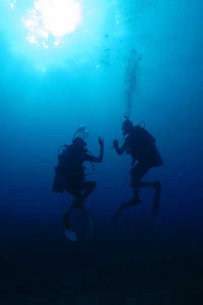 카리브 해 잠수 부 — 스톡 사진