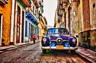 Cuba Old Car clipart