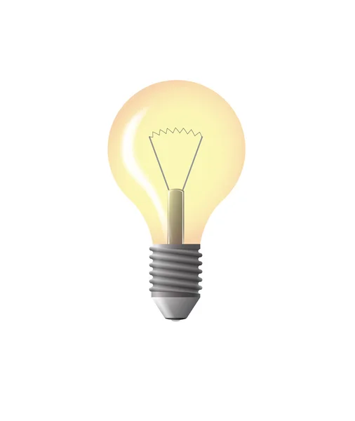 Ampoule jaune illustration vectorielle — Image vectorielle