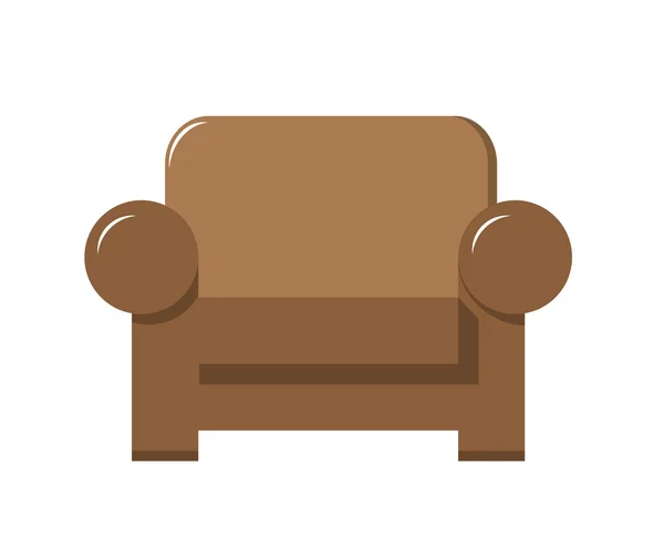 Chaise marron — Image vectorielle