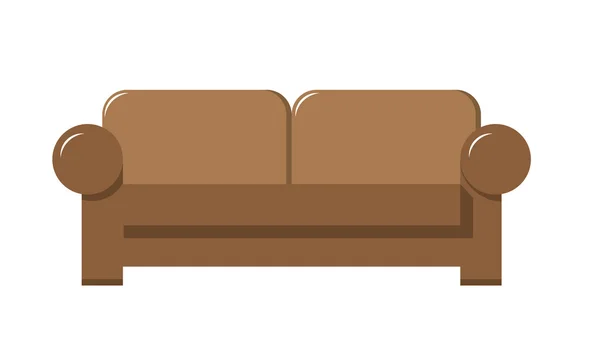 Brown couch — Stock Vector