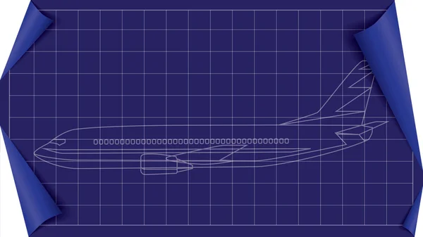 vektör uçak blueprint