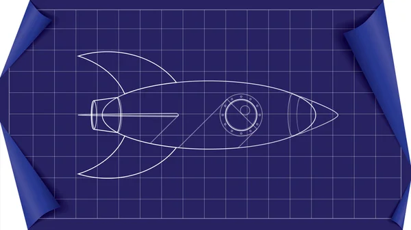 vektör roket blueprint