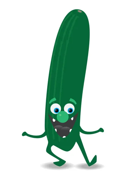 Dancing cucumber — Stock Vector