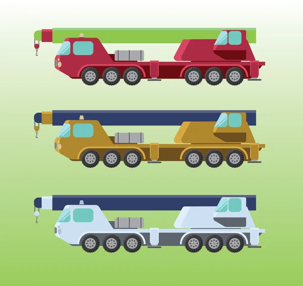 farklı renklerde Vinçler