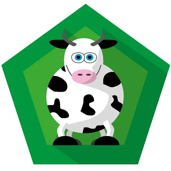 yeşil arka plan illüstrasyon inek