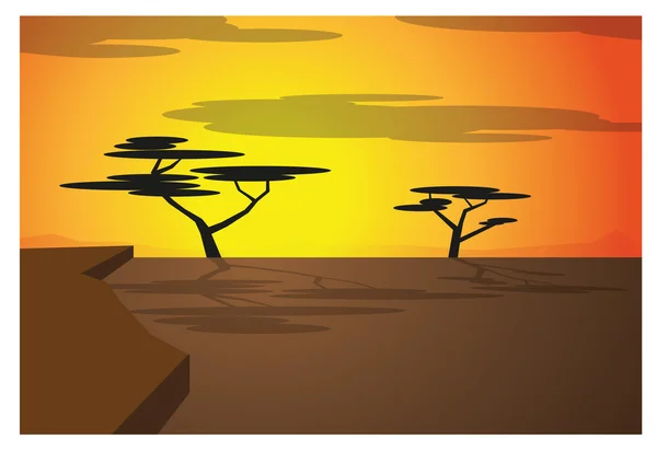 アフリカの savana — ストックベクタ