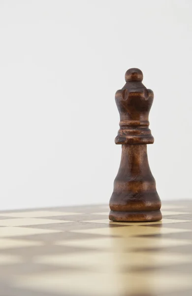 Queen on chessboard — Stock Photo, Image