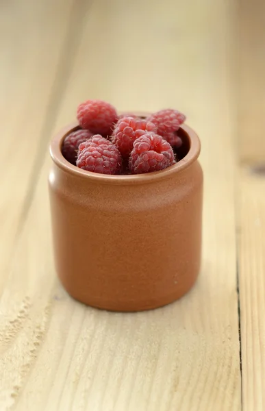 Bowl of Raspberries — Stock Photo, Image