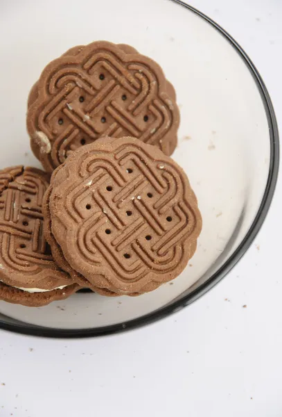 Vanilla cream cookies — Stock Photo, Image