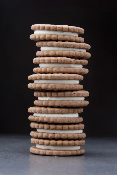 Vanilla cream cookies — Stock Photo, Image