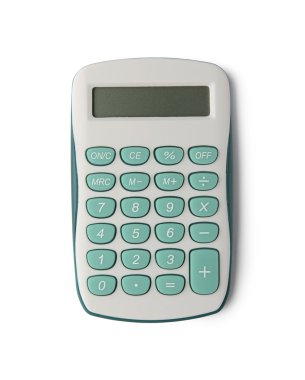 izole kırpma yolu ile beyaz arka plan üzerinde hesap makinesi