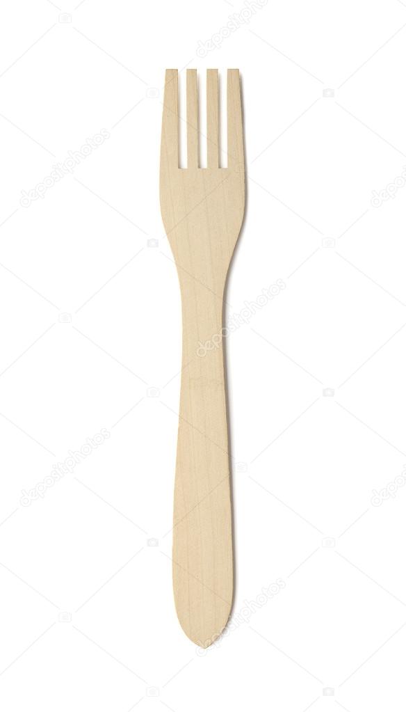 Wooden fork with clipping path