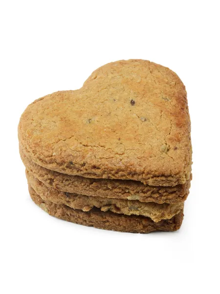 Stapel koekjes geïsoleerd op witte achtergrond — Stockfoto