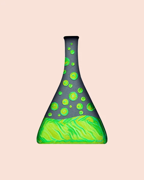 Chemistry Experiment Conical Flask Royalty Free Stock Images