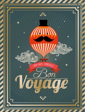 Vintage sıcak hava balonu