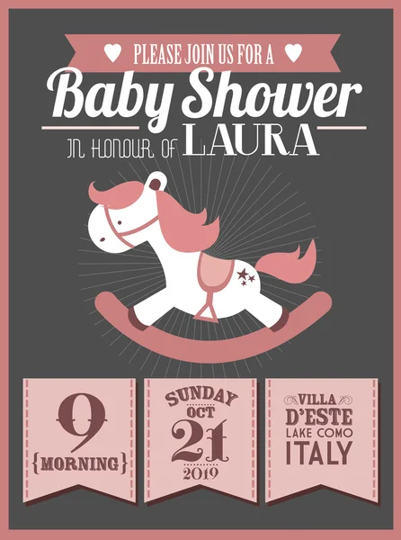 Zaproszenie baby shower — Wektor stockowy