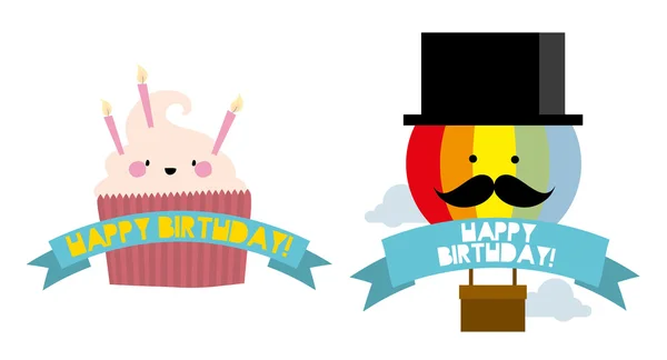 Plantillas de banner de cumpleaños — Vector de stock