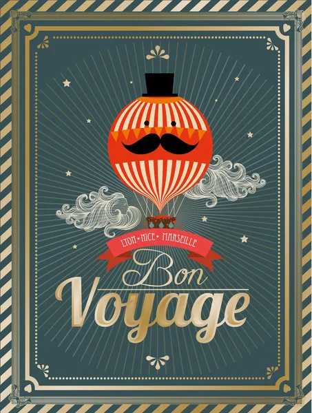 Vintage hot air balloon — Stock Vector