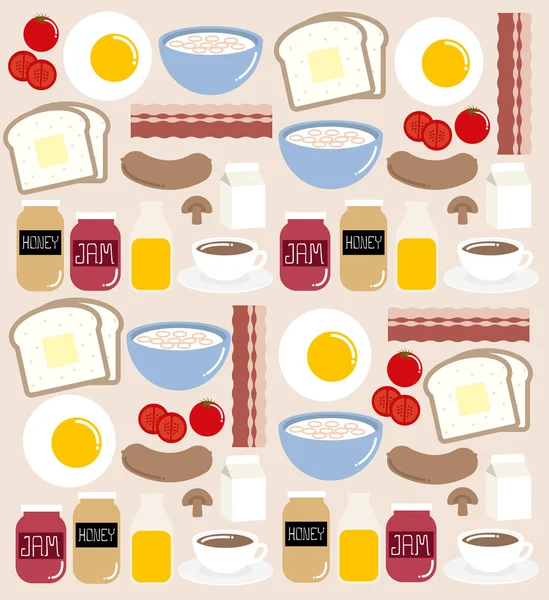 Fondo del desayuno — Vector de stock