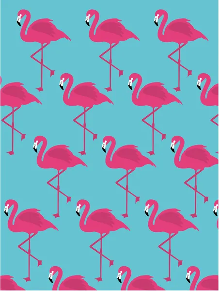 Flamingo sem costura vintage — Vetor de Stock