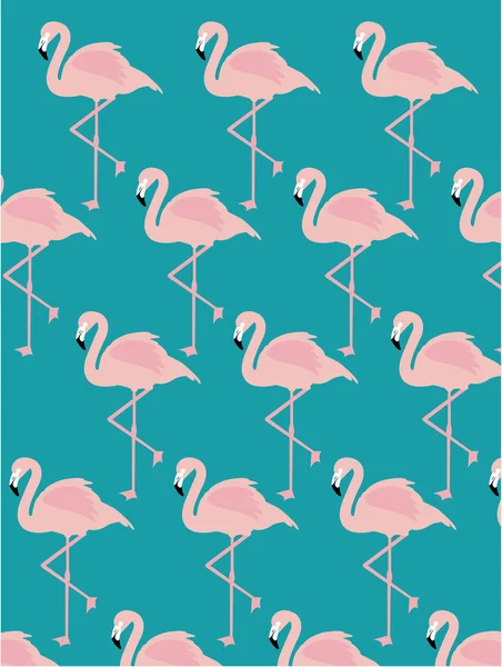 Flamingo vintage sin costuras — Archivo Imágenes Vectoriales