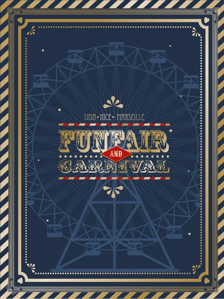Vintage fun fair — Stock Vector