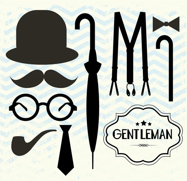 Vintage gentleman — Stock Vector