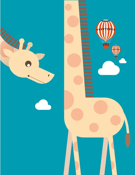 Giraffe illustratie — Stockvector