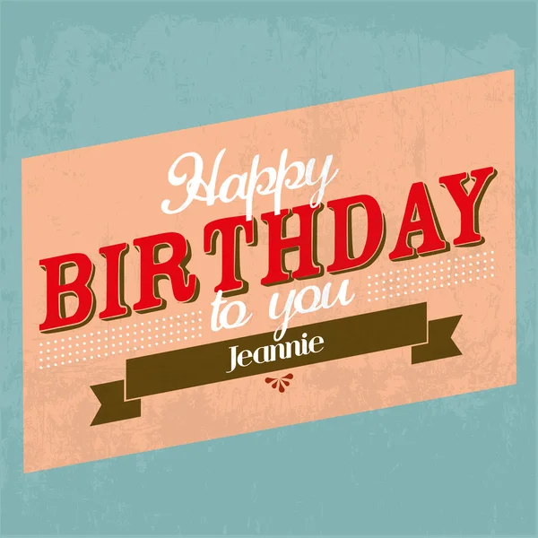 Vintage Happy Birthday template — Stock Vector