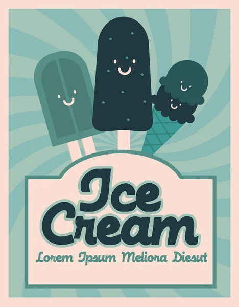 Plantilla de helado — Archivo Imágenes Vectoriales