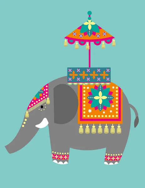 Indische olifant — Stockvector