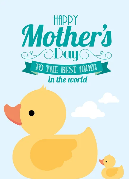Dzień matki kaczki — Wektor stockowy