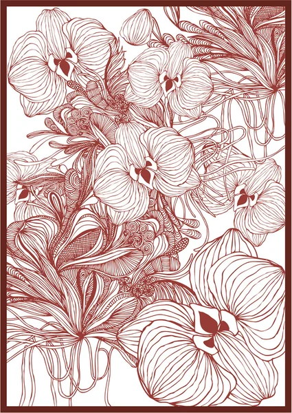 Sømløs blomsterbakgrunn – stockvektor