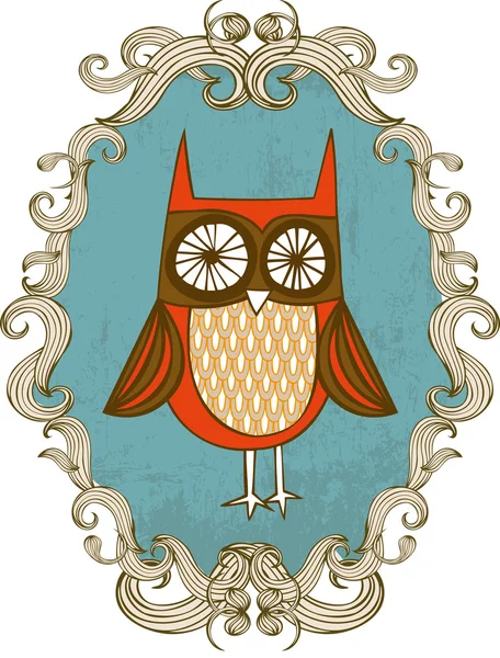 Owl frame — Stock Vector