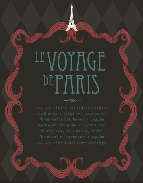 Vintage paris template — Stock Vector