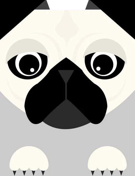 Pug mignon — Image vectorielle