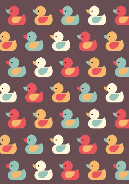 Bezszwowe kolorowy gumowe kaczki — Wektor stockowy