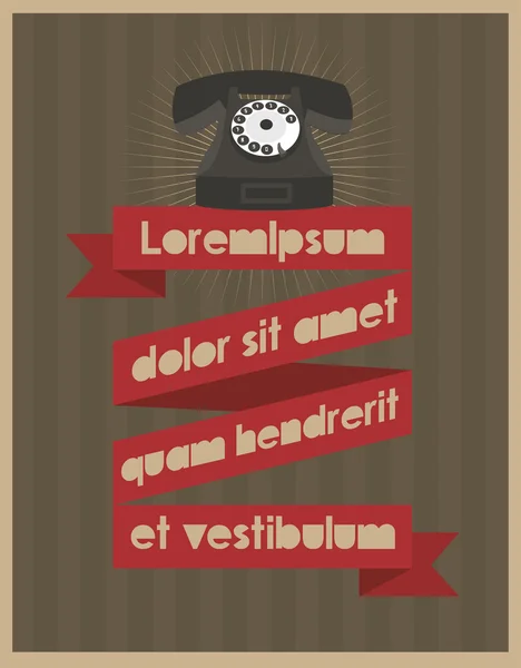 Banner de teléfono retro — Archivo Imágenes Vectoriales