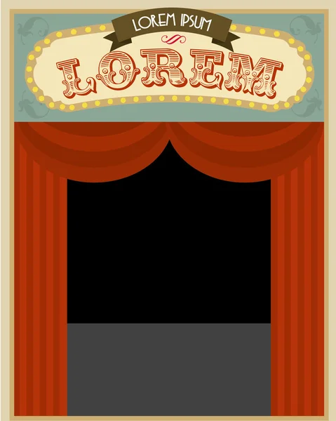 Vintage stage poster — Stock Vector