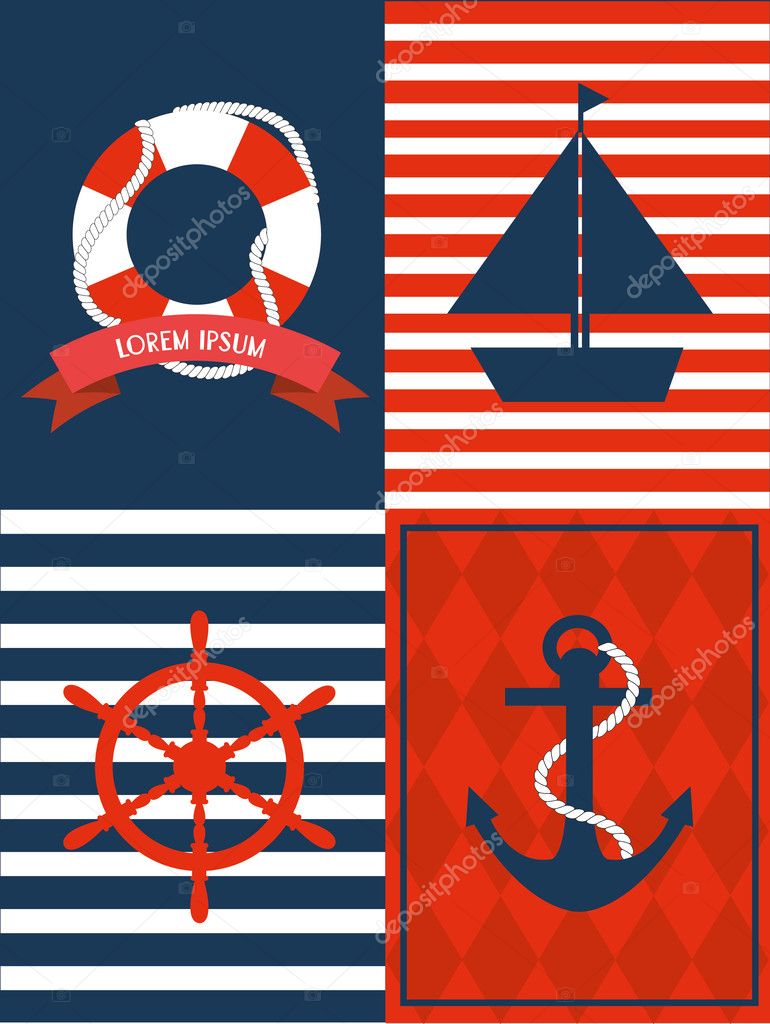 Nautical template illustration