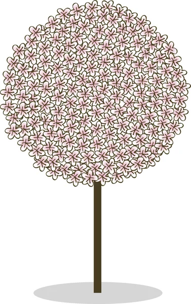 Arbre de fleur de cerisier — Image vectorielle