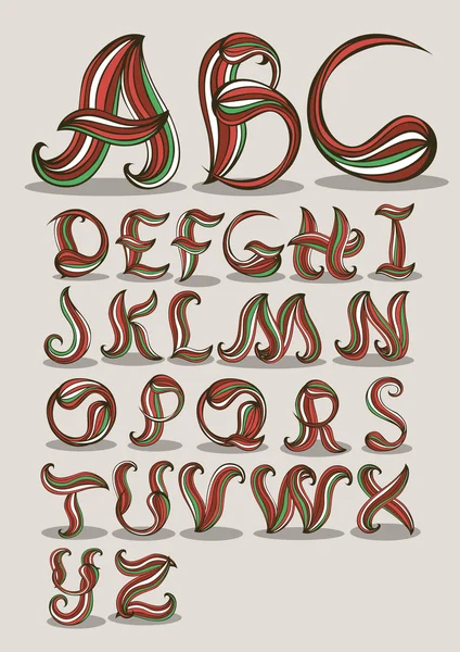 Kerstmis lettertype — Stockvector