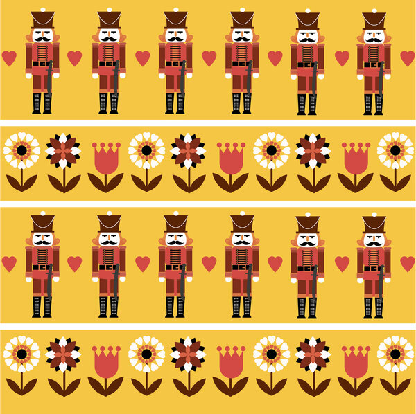 Рождественские мотивы хлопушки и цветы
