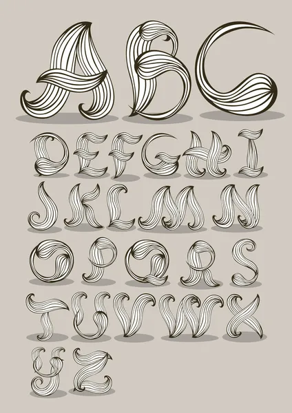 Alfabeto de la vid — Archivo Imágenes Vectoriales