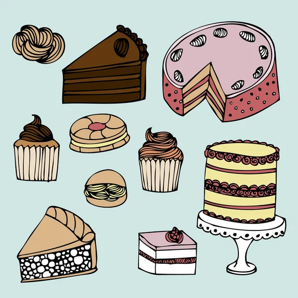 Ilustração pastelaria — Vetor de Stock